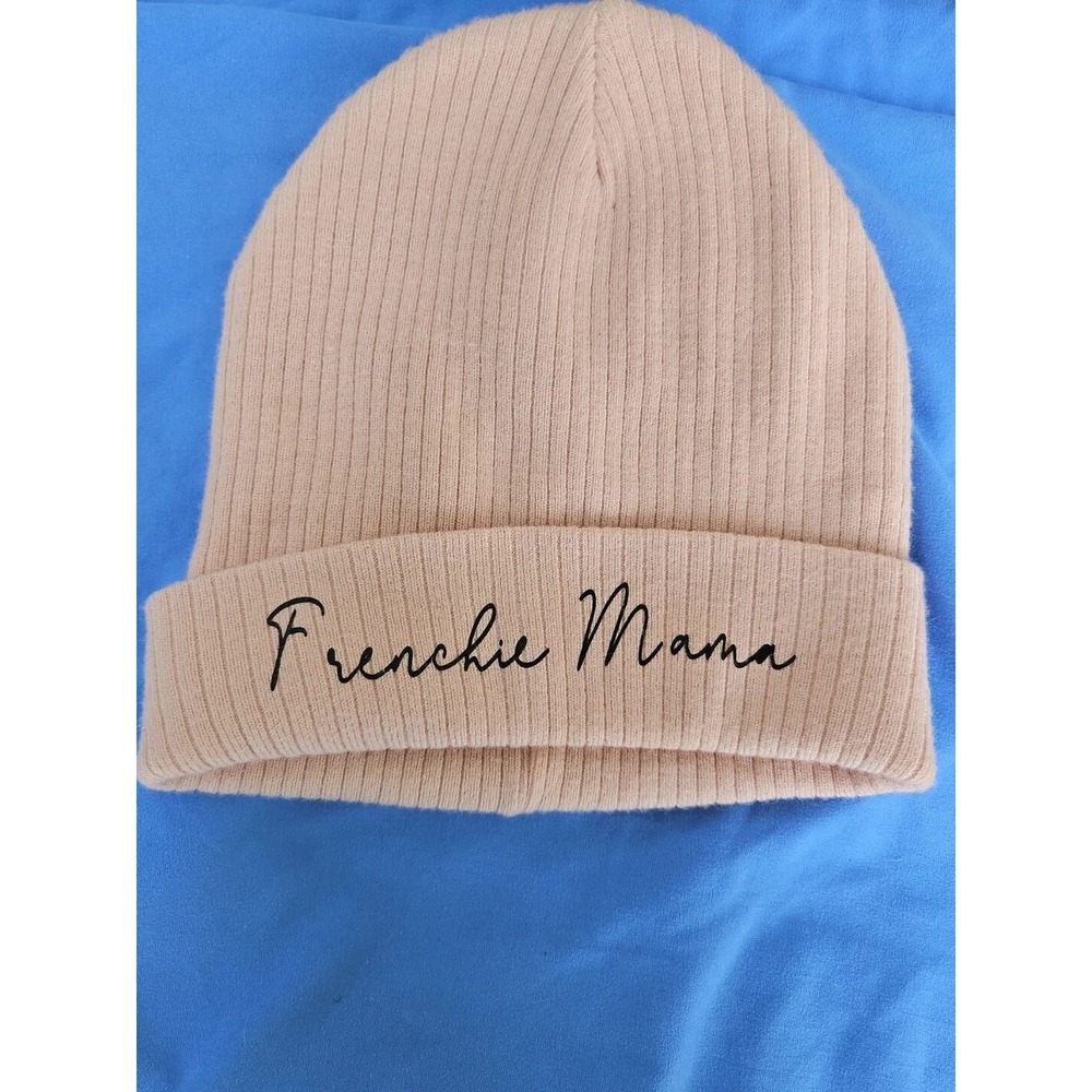 Beanie hat Womens Says Frenchie Mama